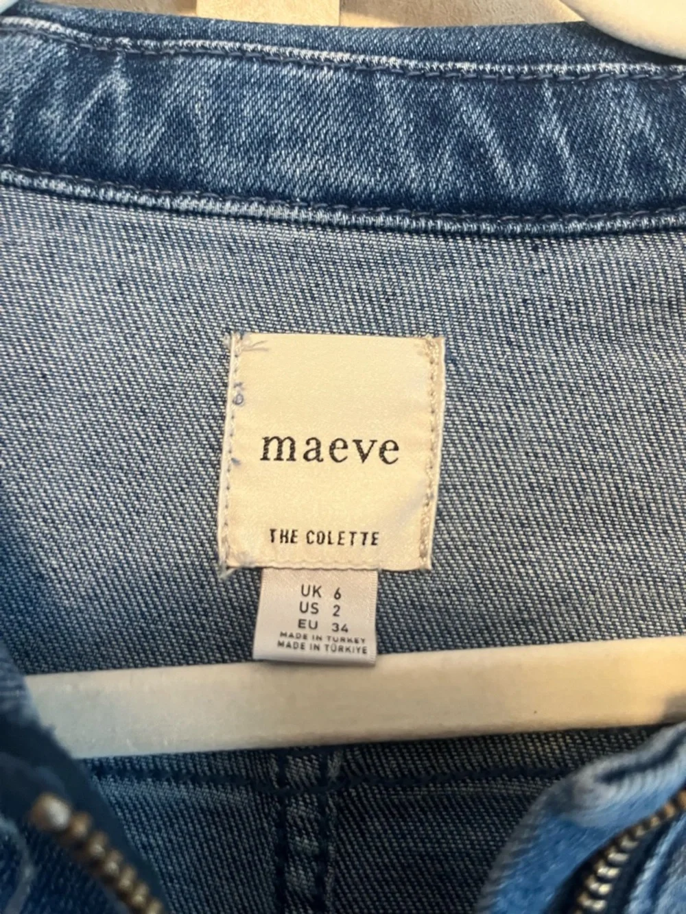 Maeve Anthropologie Colette Weekend Dark Denim Wide Leg Jumpsuit Size 2 - Picture 7 of 9